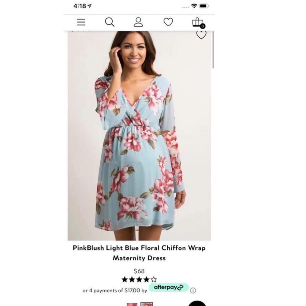 Size medium maternity dress! Wore one time for baby shower!